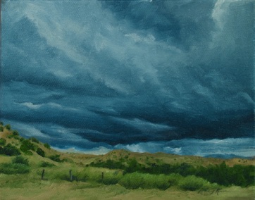 Storm Clouds near Santa Fe
oil on canvas
8” x 10”